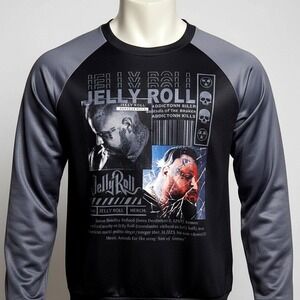 Jelly Roll "Ballads of the Broken" Graphic Raglan Sweatshirt -XL- Rare Bio Print